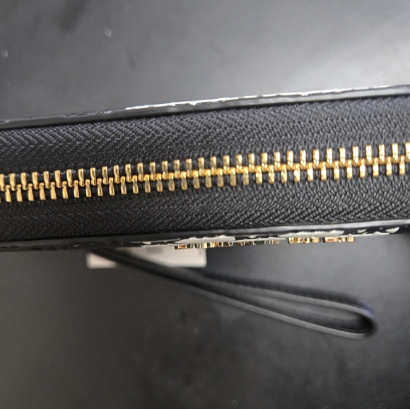 NWT Michael Kors womens jet set Continental black full zip wallet - Picture 7 of 10